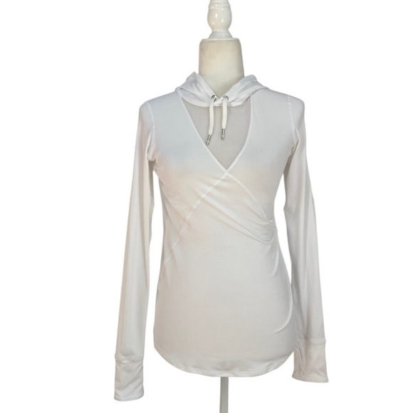 ALALA Flyweight Hoodie Tee Long Sleeve NWT White - Picture 5 of 16